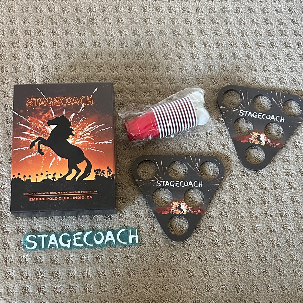 Stagecoach Festival Drink Flight & Party Accessories - Black, Orange, Red, Teal